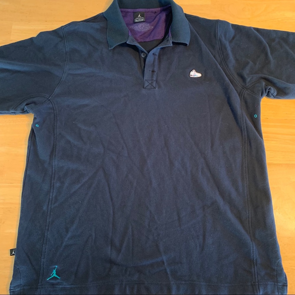 Nike 3XL Air Jordan 5s Black Polo Shirt